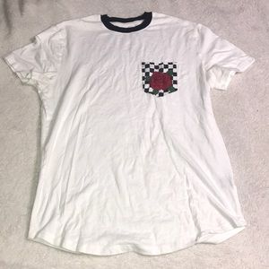 men’s xs rose pocket tee shirt